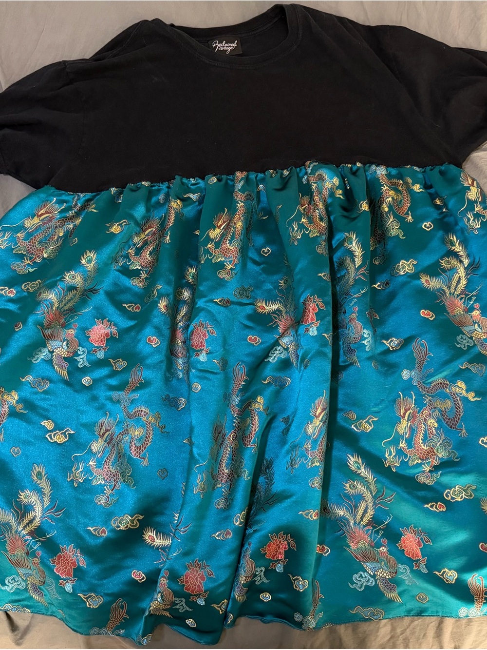 Reclaimed vintage baby doll dragon dress size XL oversized